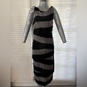 Bailey 44 Black and Gray Asymmetrical Dress